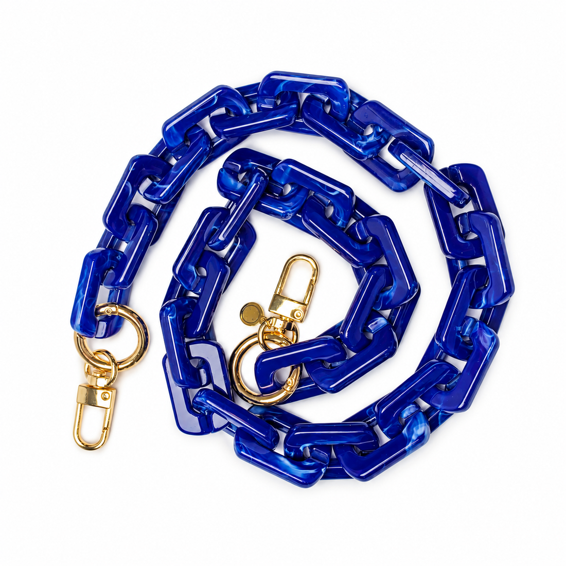 Convertible Ashley Acrylic Blue Marble Strap - Oriana LaMarca Designs