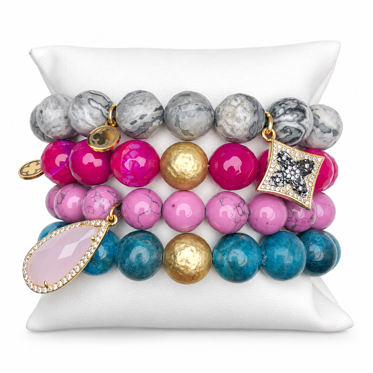 May Flowers Armparty on white studio background