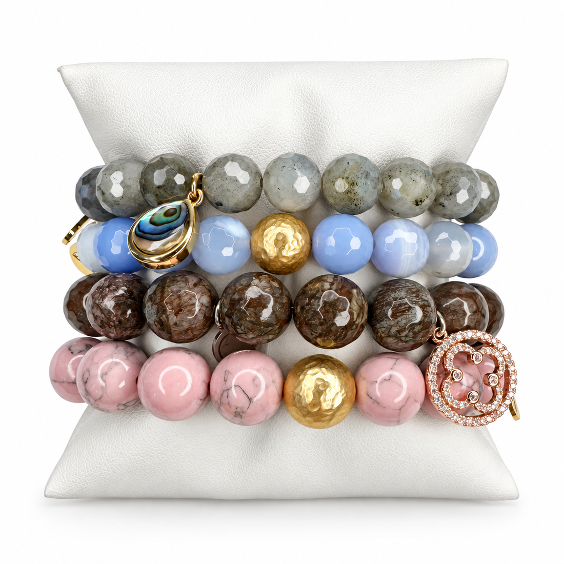 Mix and Match Armparty on white studio background
