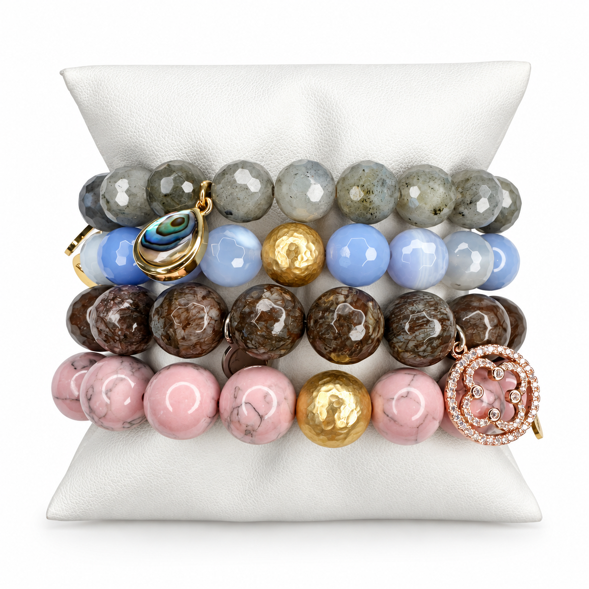 Mix and Match Armparty on white studio background