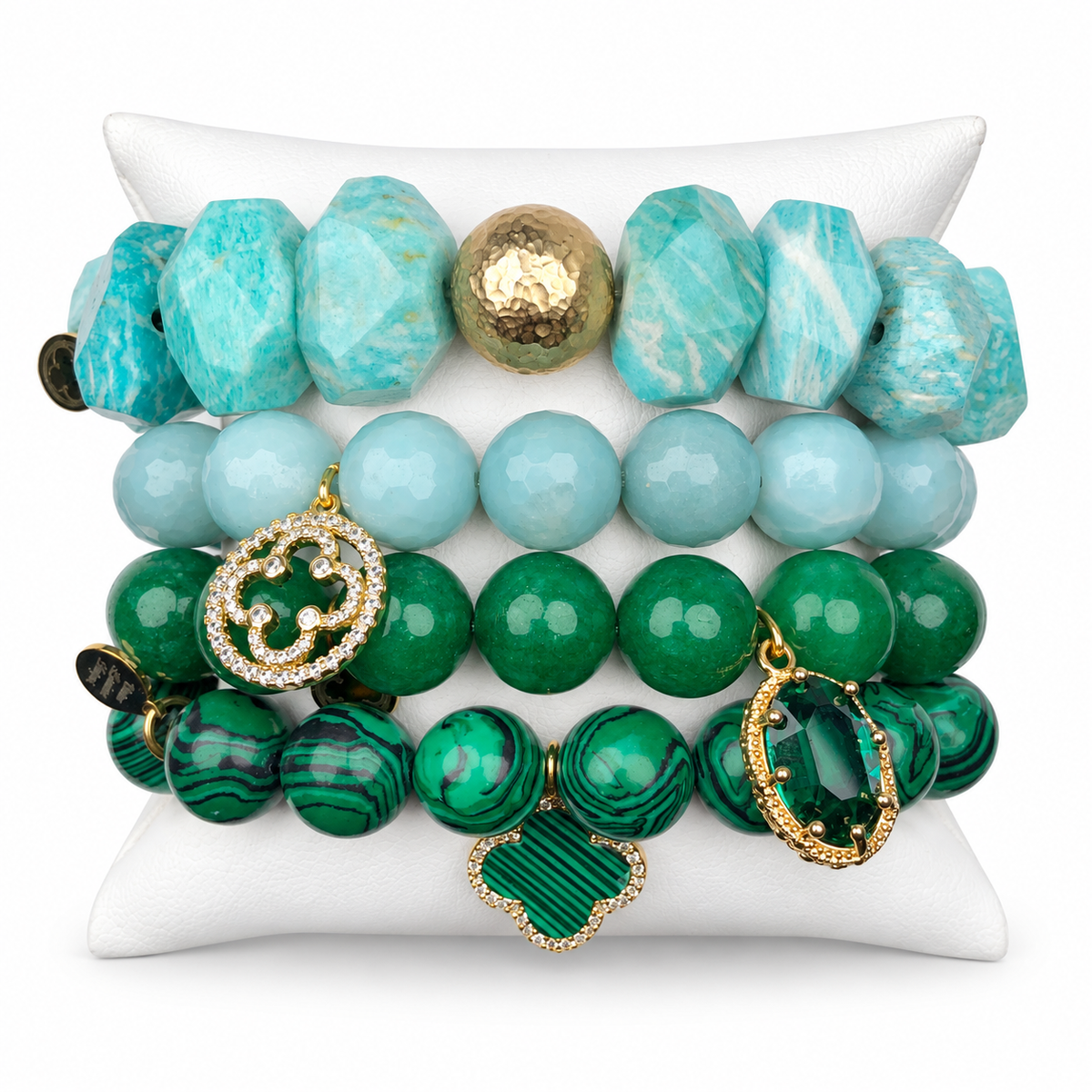 Emerald Isle Armparty on white studio background
