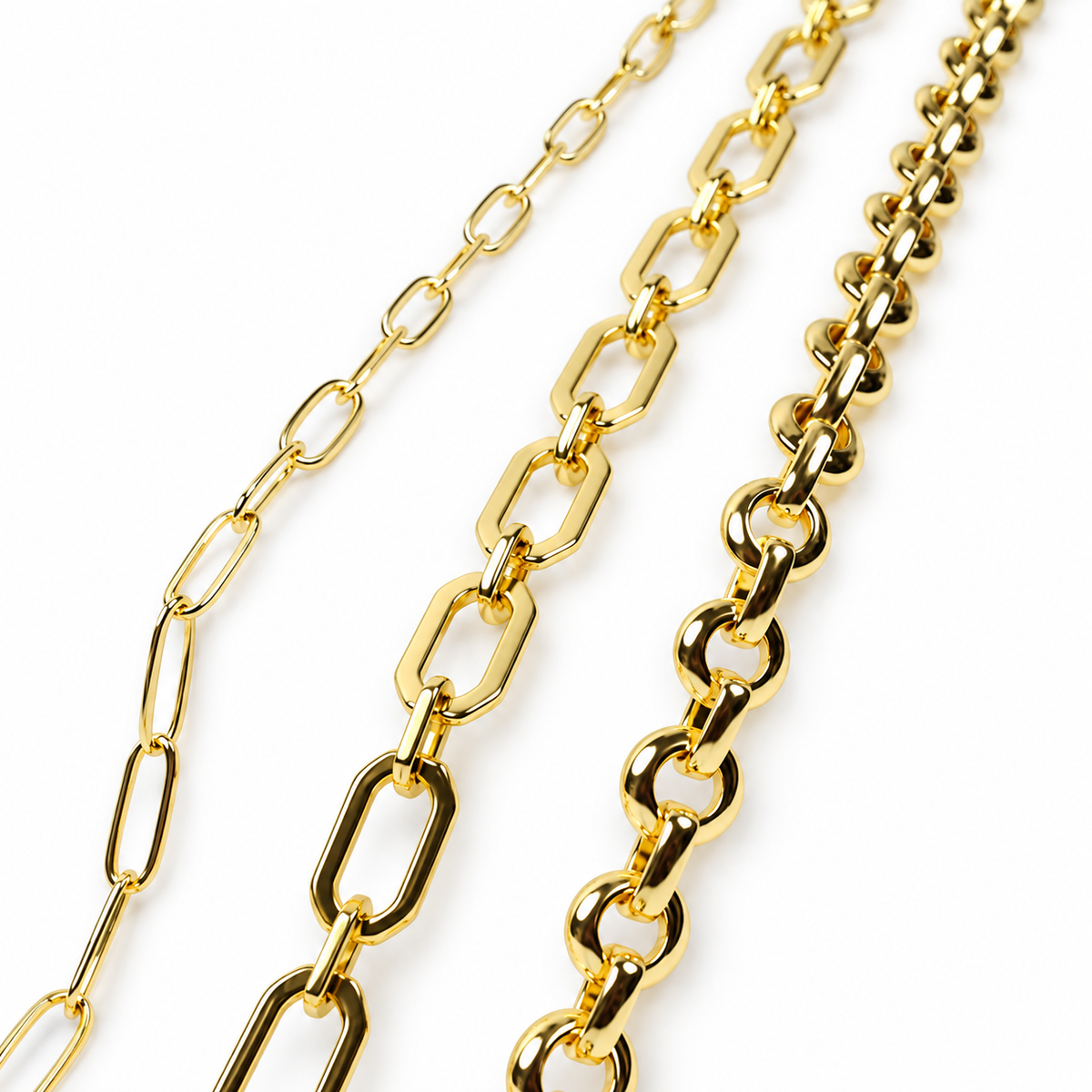 Custom Charm Necklace Chain studio photo