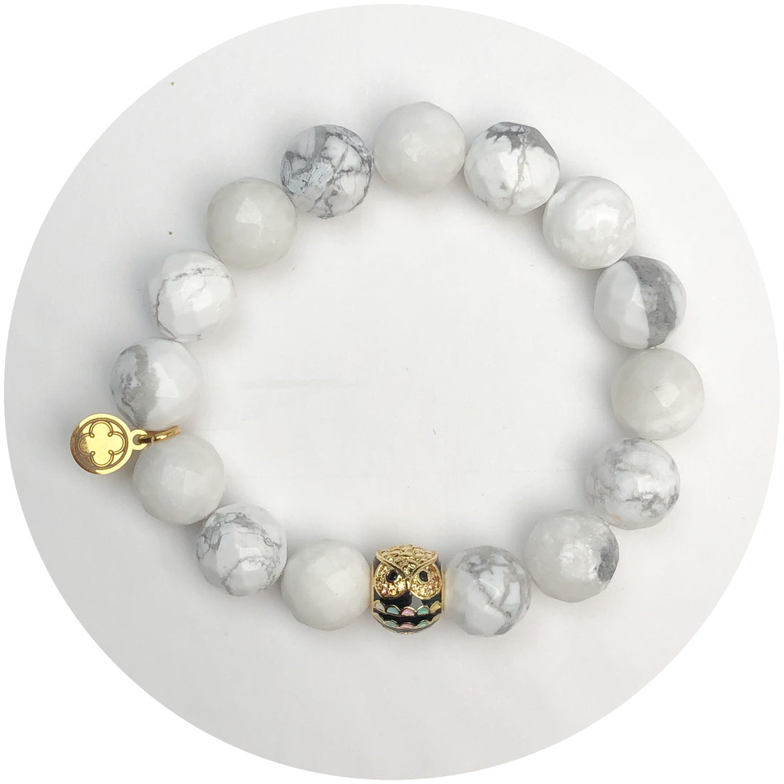 Frosted Marble Agate with Owl Accent