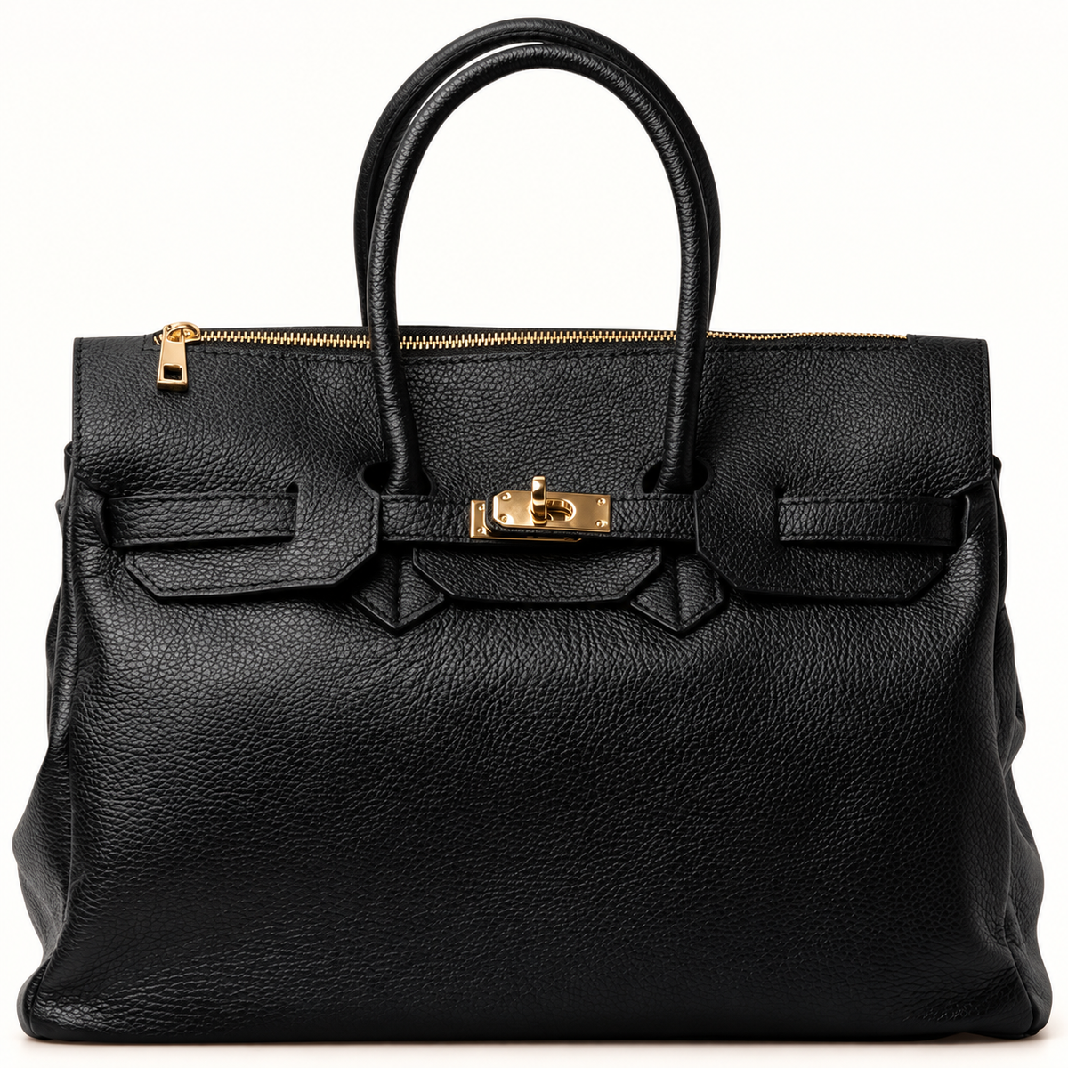 Monica Black Leather Handbag - Oriana LaMarca Designs