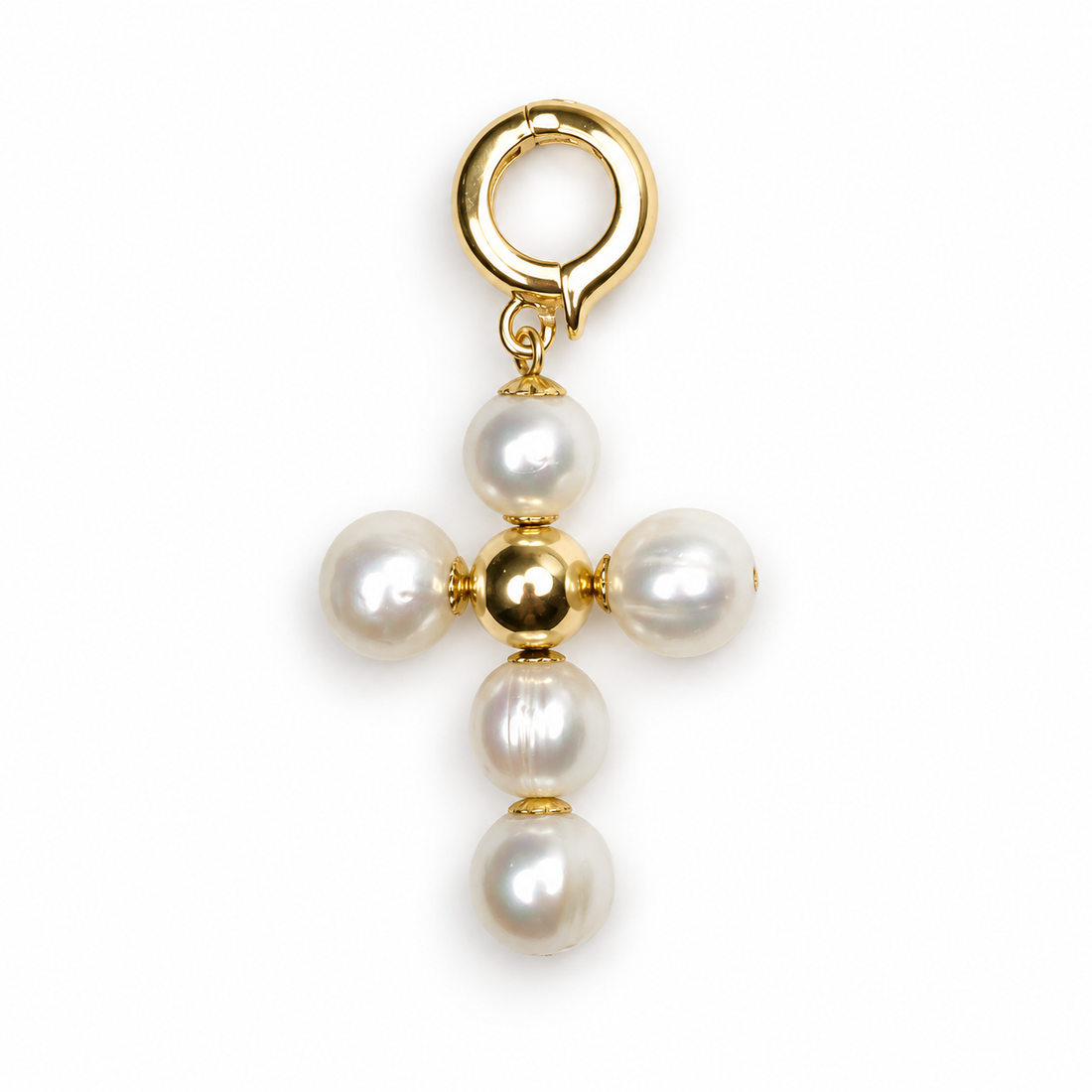 Perla Grande Freshwater Pearl Handmade Cross Pendant