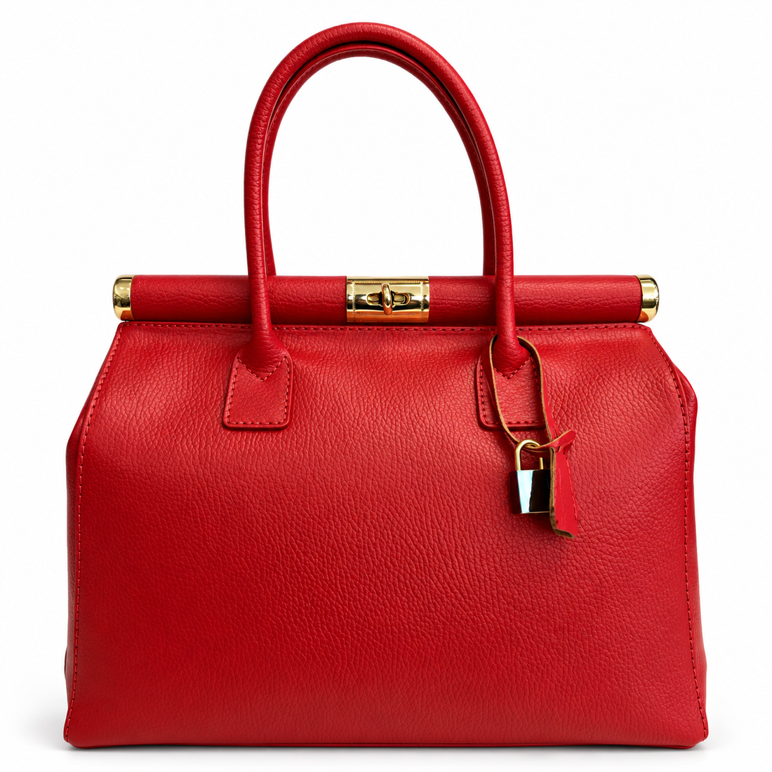 Caterina Red Leather Handbag - Oriana LaMarca Designs
