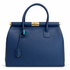 Caterina Neptune Blue Leather Handbag - Oriana LaMarca Designs