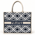 Bianca Black Geo Customizable Beaded Tote - Oriana LaMarca Designs