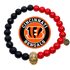 Mens Cincinnati Bengals with Gold Pavé Helmet with preserved team logo on transparent background