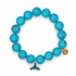 Blue Howlite with Mermaid Tail Pendant on white studio background