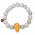 Moonstone with Citrine Nugget Rock Candy on white studio background
