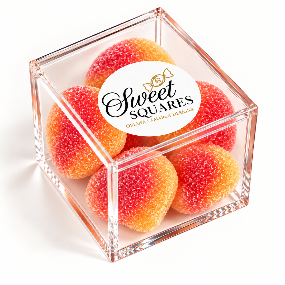 Peach Gummies Sweet Square - Oriana LaMarca Designs