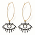 Rhodes Black Evil Eye Drop Earrings