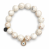 White Magnesite with Pavé Enamel Evil Eye on white studio background