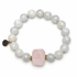 Moonstone with Rose Quartz Nugget Rock Candy on white studio background