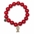 Red Howlite "Red Carpet Warriors" with Ribbon Pendant on white studio background