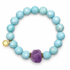 Light Turquoise Magnesite with Ametrine Nugget Rock Candy on white studio background
