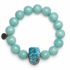 Amazonite Light with Blue Apatite Nugget Rock Candy on white studio background