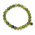Mens Green Garnet with Gold Accent on white studio background