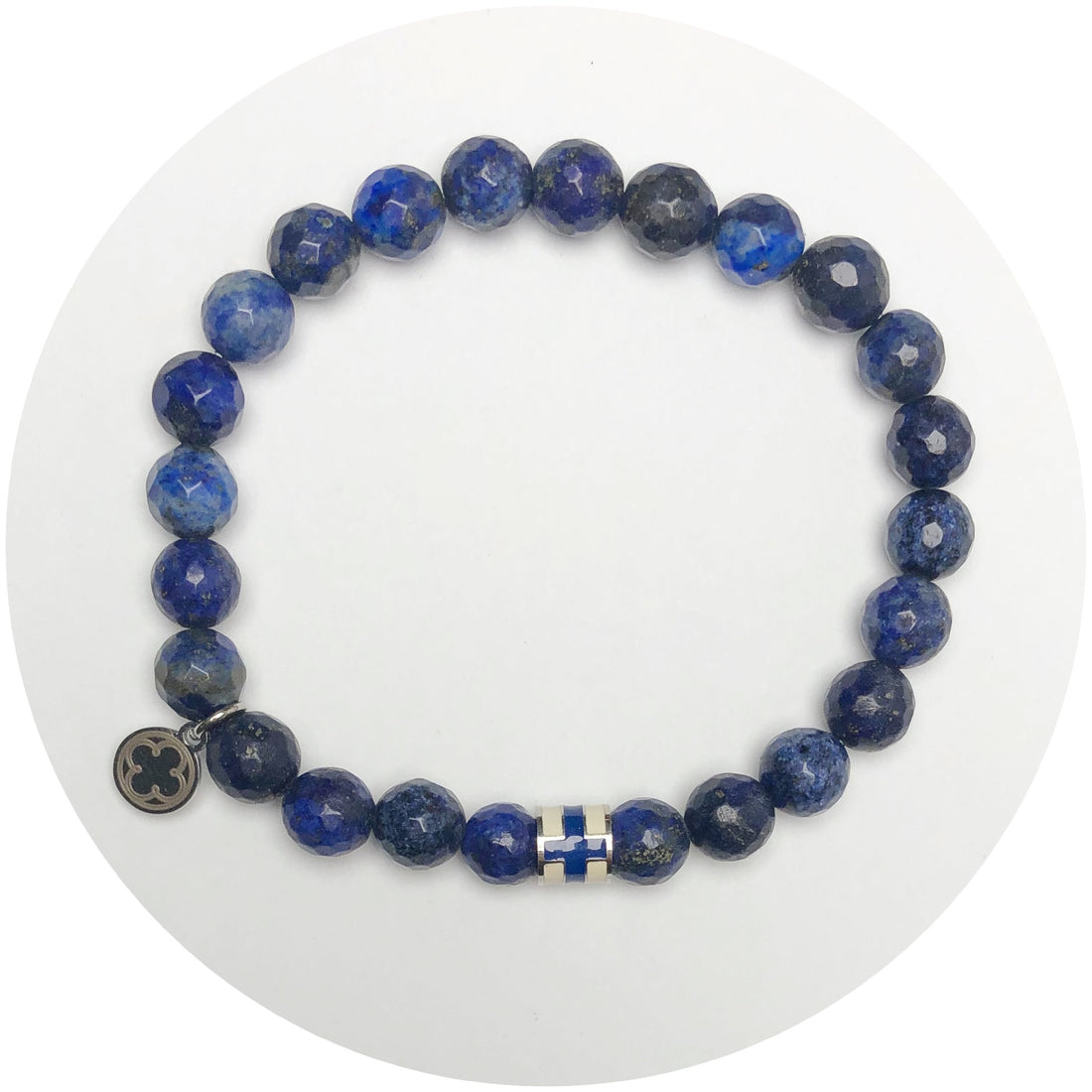 Mens Lapis with Greek Flag Accent