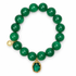 Emerald Green Jade with Emerald Hidden Gem on white studio background