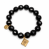 Black Onyx with Passport Pendant on white studio background
