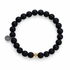Mens Matte Black Onyx with Hamsa Accent on white studio background