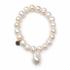 Freshwater Pearls with Baroque Pearl Drop Pendant on white studio background