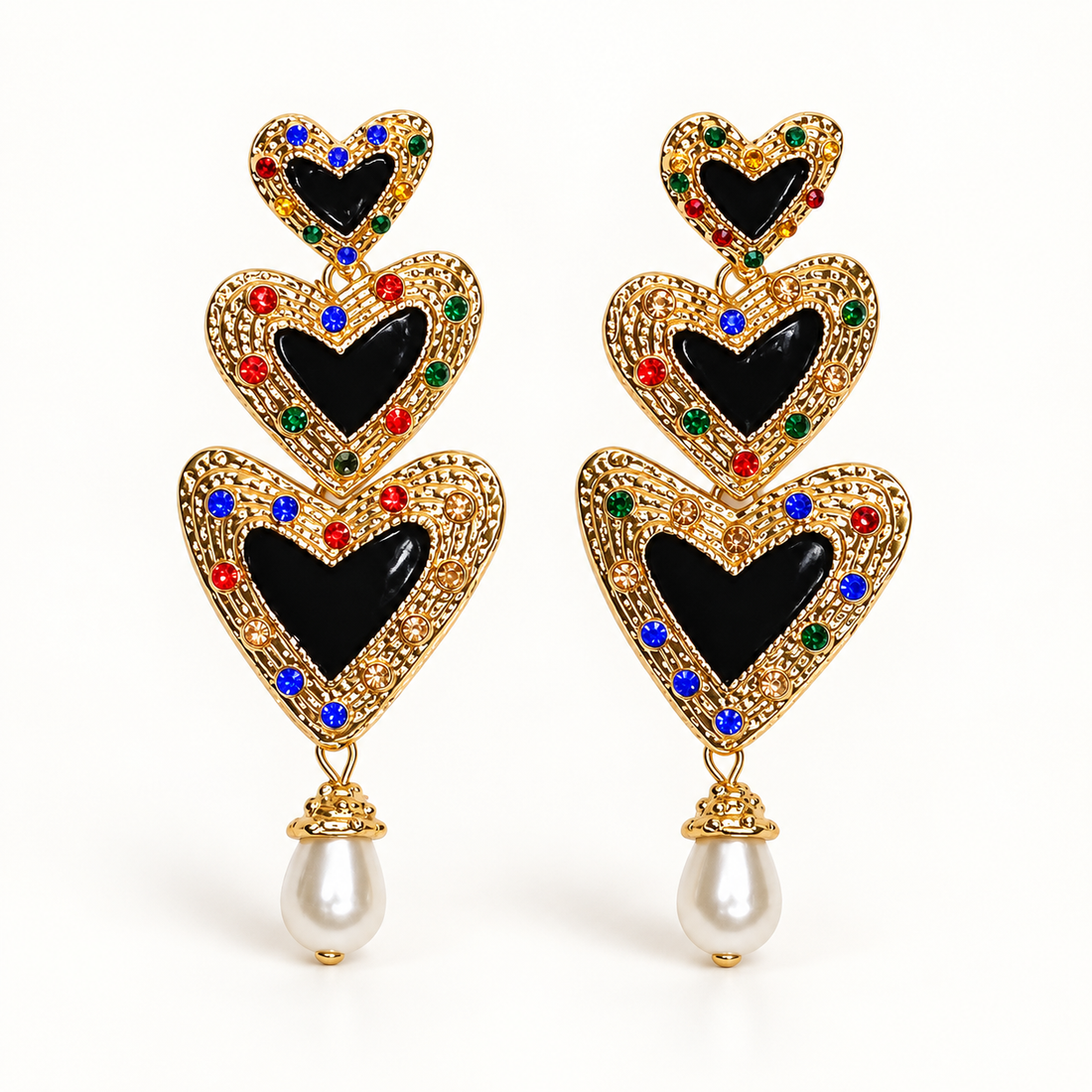 Franca Heart Drop Earring - Oriana LaMarca Designs