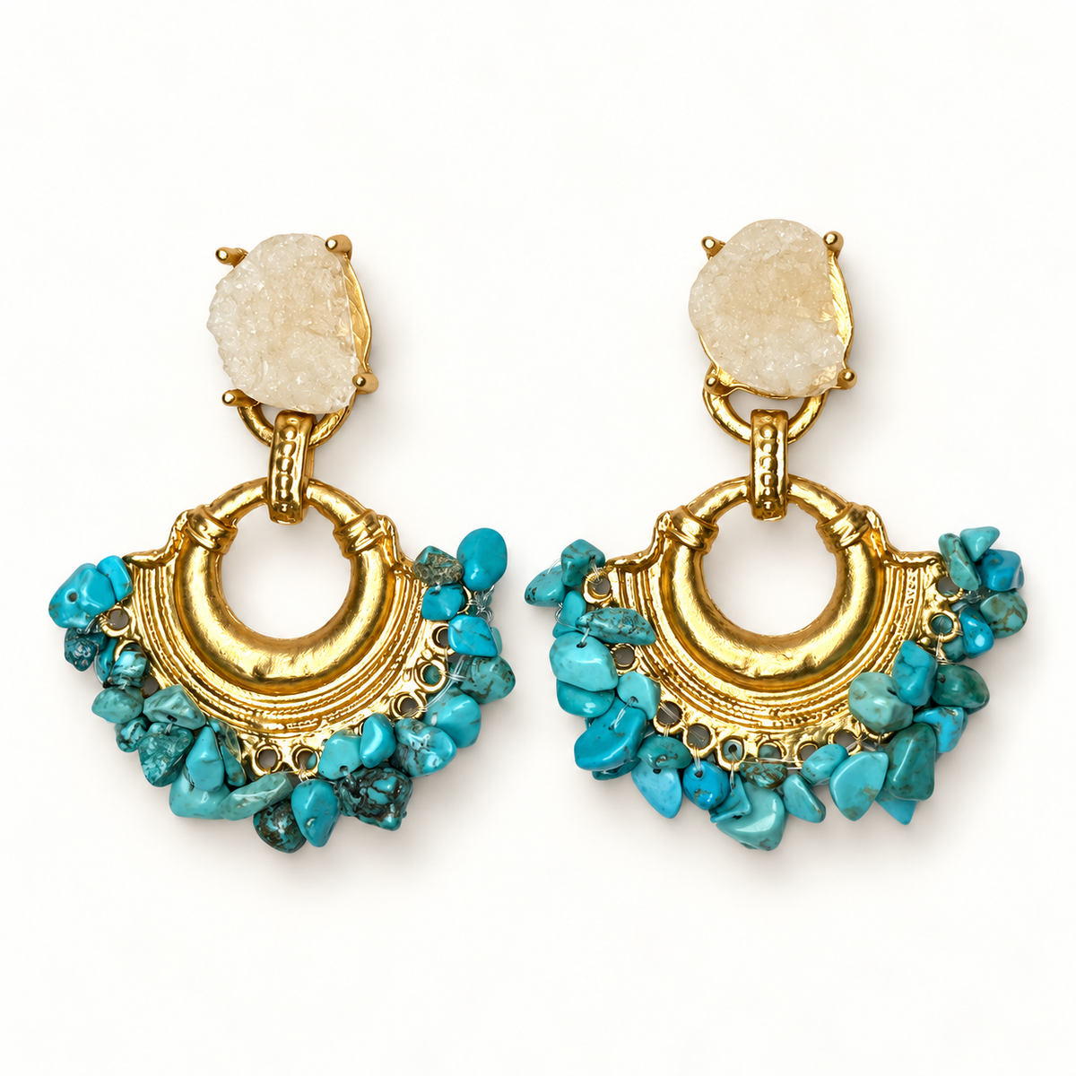 Aurora Turquoise Coral Earring - Oriana LaMarca Designs