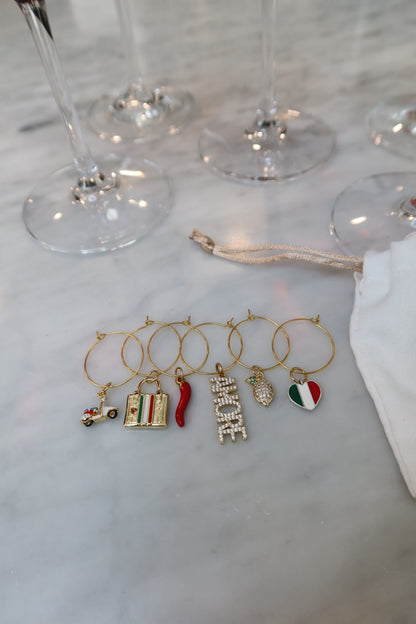 La Dolce Vita Wine Glass Marker ( Set of 6)