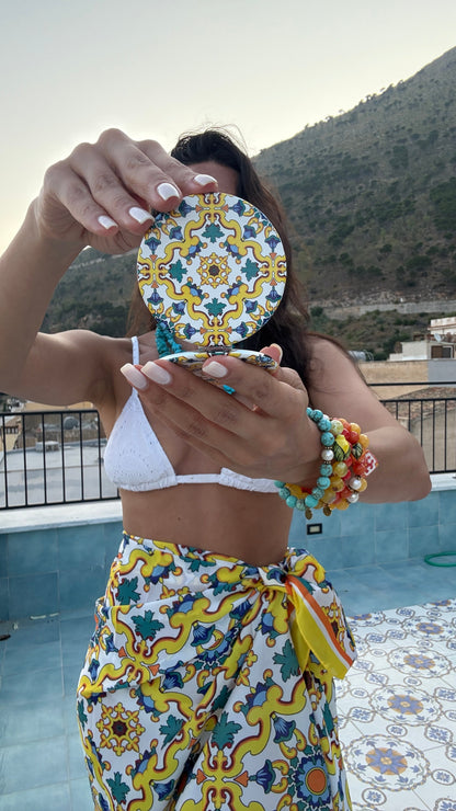 Sicilian Scroll Compact Mirror