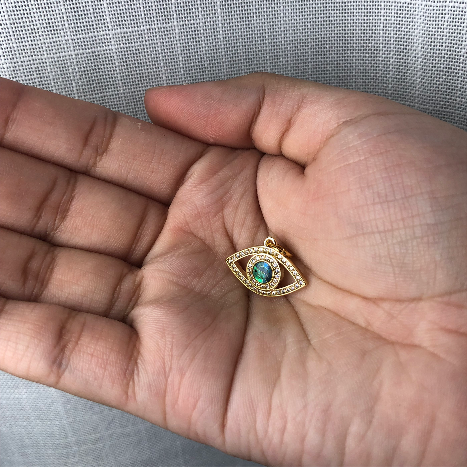 Abalone Evil Eye Pendant