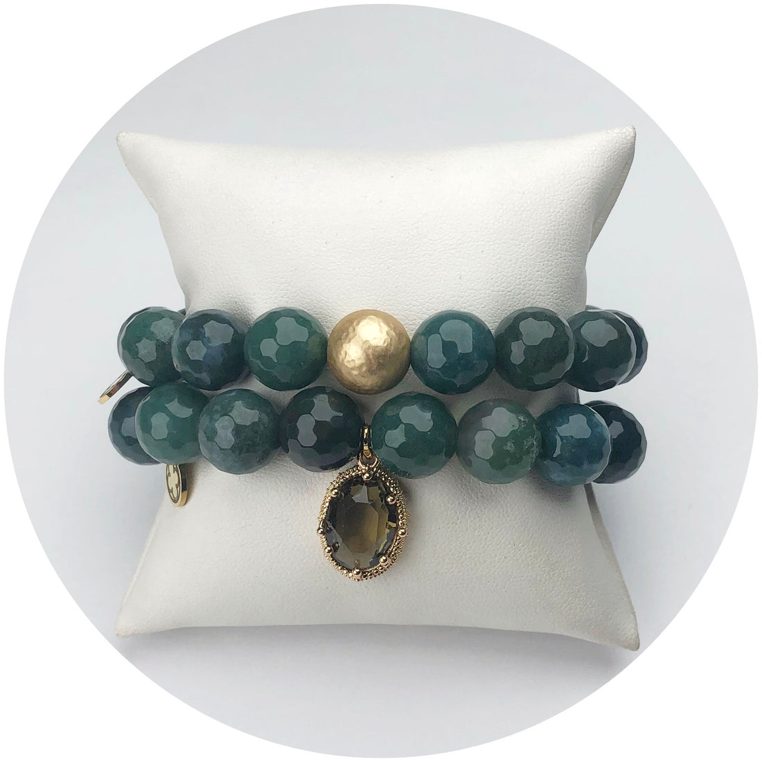 Moss Green Gold Tone Color Stax