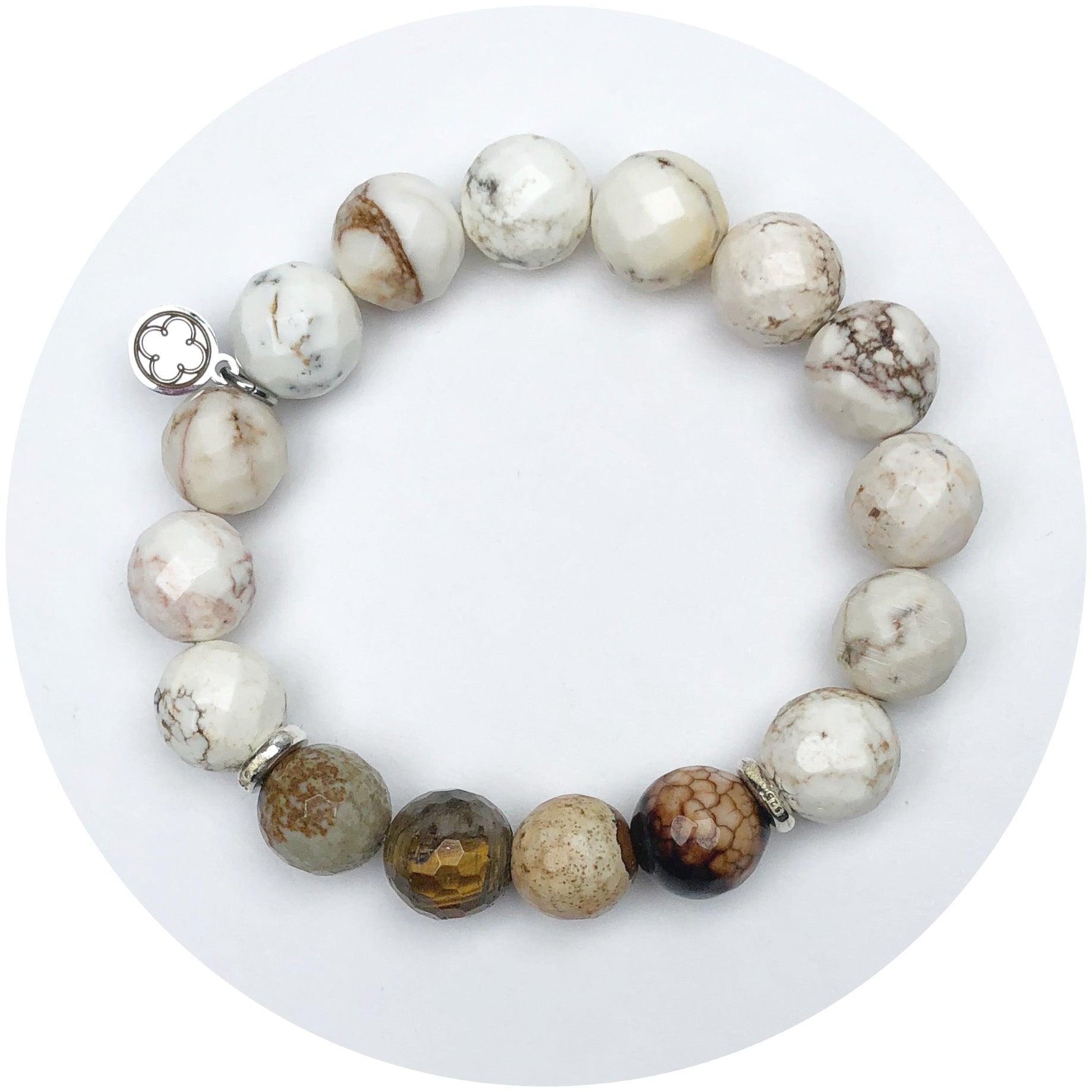 Fossil Agate with Mixed Oak Chestnut