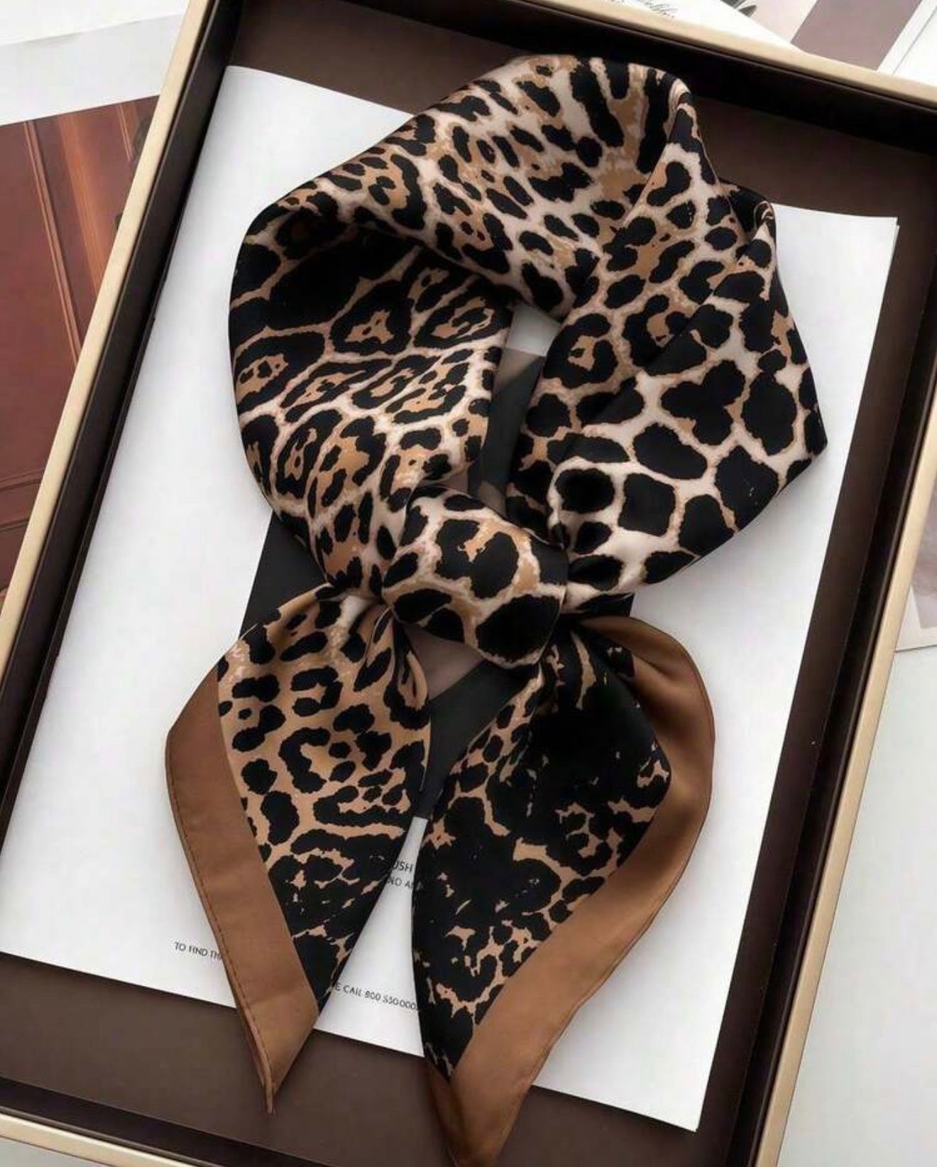 Leopard Petite Foulard
