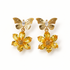 Daisy Yellow  Butterfly Earring