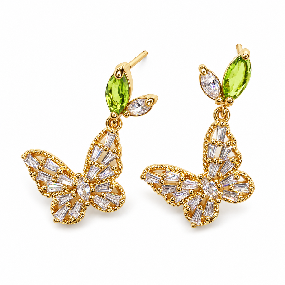 Calla Butterfly Earrings on a white background