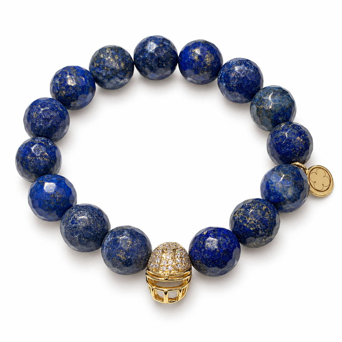 Lapis with Pavé Gold Helmet - Oriana LaMarca Designs