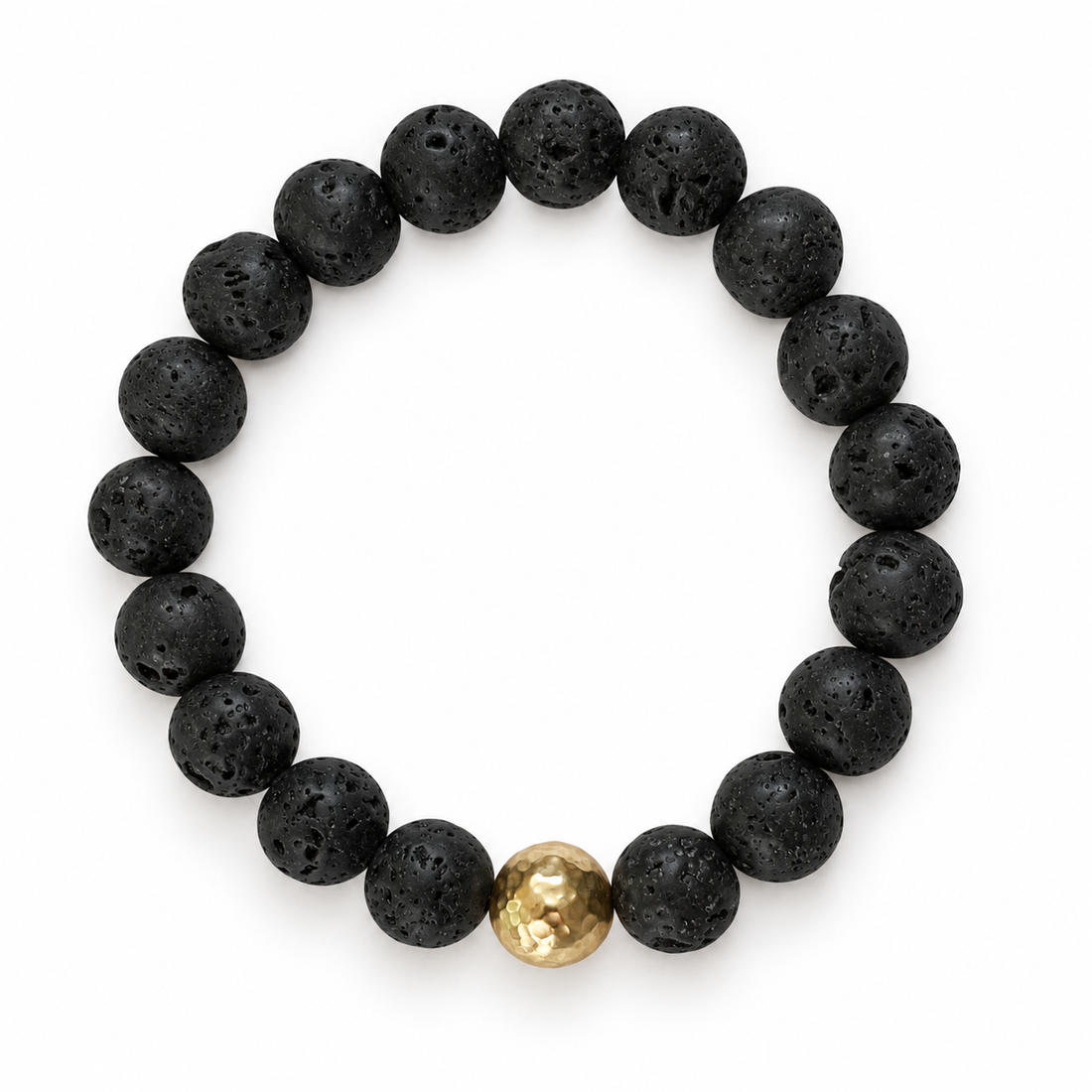 Black Lava with Hammered Gold Accent on a white background