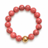 Coral Pink Howlite with Hammered Gold Accent - Oriana LaMarca Designs