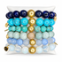 Blue Ombré Armparty on white studio background