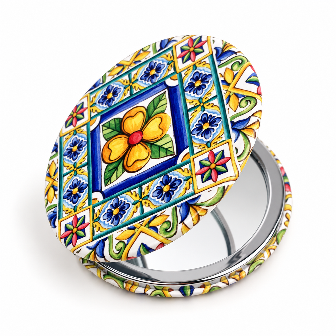Caltagirone Compact Mirror on a clean studio background