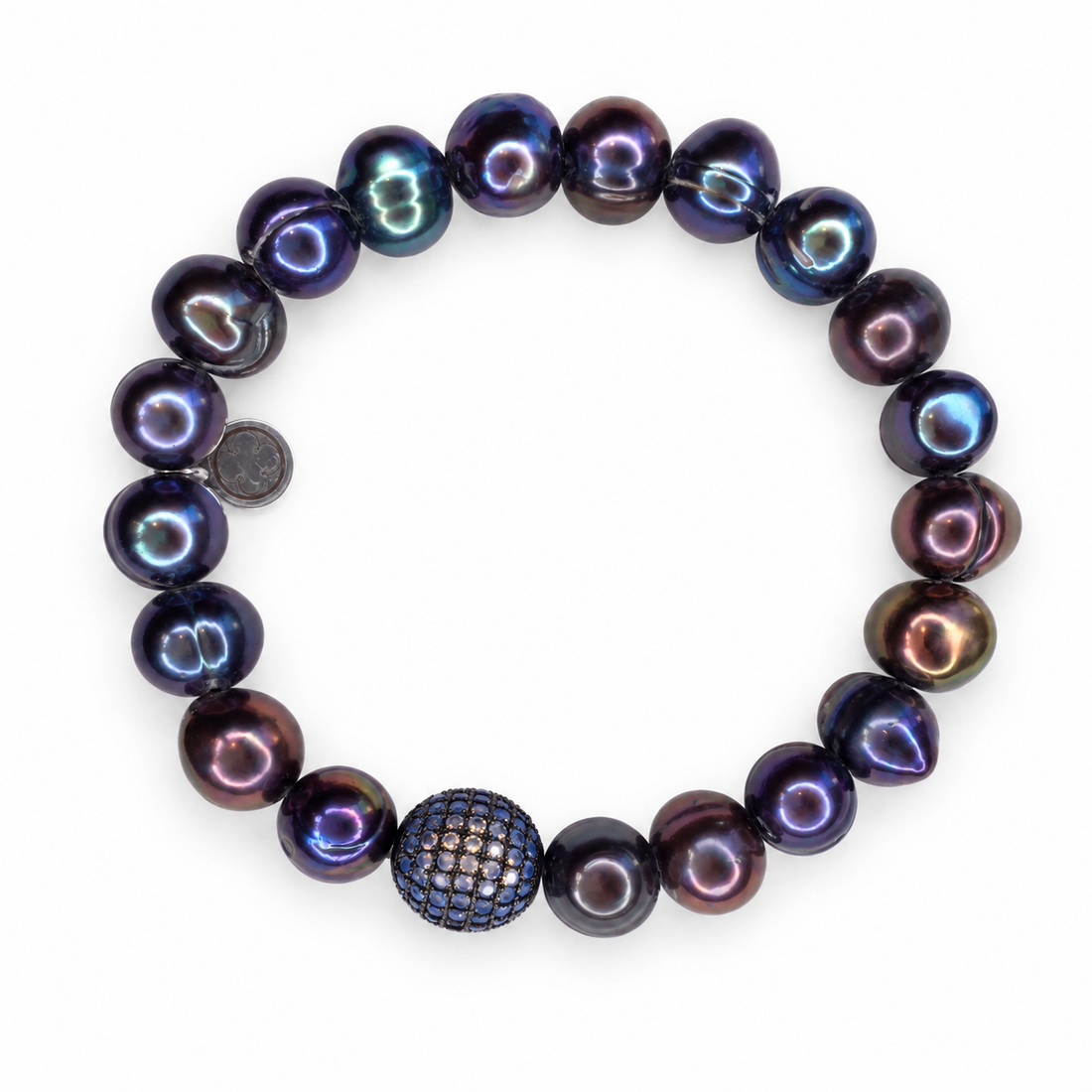 Peacock Pearls with Micro Pavé Opal Accent — Oriana LaMarca