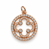 Rose Gold Pavé Signature Logo Pendant on a white background