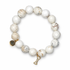 White Magnesite with Pavé Dog Bone Pendant — Oriana LaMarca