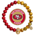 Mens San Francisco 49ers with Gold Pavé Helmet with preserved team logo on transparent background