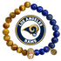 Mens Los Angeles Rams with Gold Pavé Helmet with preserved team logo on transparent background