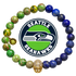 Mens Seattle Seahawks with Gold Pavé Helmet with preserved team logo on transparent background