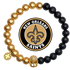 Mens New Orleans Saints with Gold Pavé Helmet with preserved team logo on transparent background